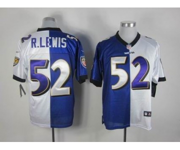 nike nfl jerseys baltimore ravens #52 r.lewis purple-white[Elite split]