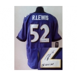 nike nfl jerseys baltimore ravens #52 r.lewis purple[Elite signature]