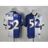 nike nfl jerseys baltimore ravens #52 r.lewis white-purple[Elite split 50th Patch]