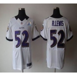 nike nfl jerseys baltimore ravens #52 r.lewis white[Elite 50th Patch]