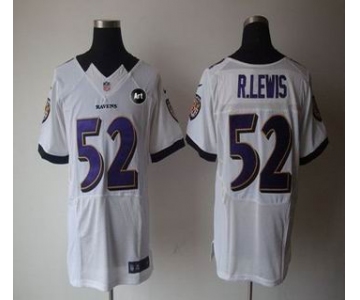 nike nfl jerseys baltimore ravens #52 r.lewis white[elite Art Patch]