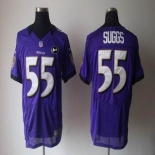 nike nfl jerseys baltimore ravens #55 suggs purple[elite Art Patch]