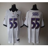 nike nfl jerseys baltimore ravens #55 suggs white[elite Art Patch]