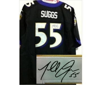 nike nfl jerseys baltimore ravens #55 terrell suggs black[Elite signature]