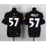 nike nfl jerseys baltimore ravens #57 mosley black[Elite]