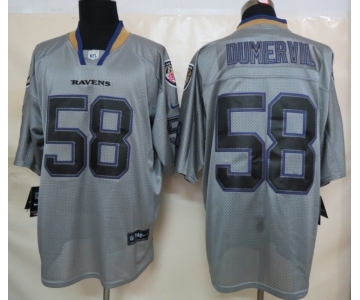 nike nfl jerseys baltimore ravens #58 dumervil grey[Elite lights out]