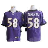 nike nfl jerseys baltimore ravens #58 dumervil purple[Elite]