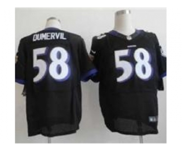 nike nfl jerseys baltimore ravens #58 elvis dumervil black[Elite]