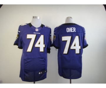 nike nfl jerseys baltimore ravens #74 oher purple[Elite]