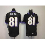 nike nfl jerseys baltimore ravens #81 anquan boldin black[elite Art Patch]