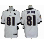 nike nfl jerseys baltimore ravens #81 anquan boldin white[elite Art Patch]