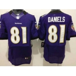 nike nfl jerseys baltimore ravens #81 daniels purple[Elite][daniels]