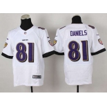 nike nfl jerseys baltimore ravens #81 daniels white[new Elite][daniels]