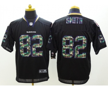 nike nfl jerseys baltimore ravens #82 smith black[Elite Camo Fashion]