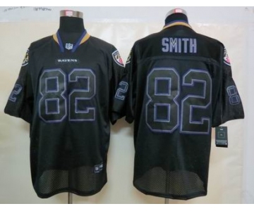 nike nfl jerseys baltimore ravens #82 smith black[Elite lights out]