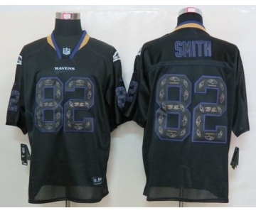 nike nfl jerseys baltimore ravens #82 smith black[Elite united sideline]