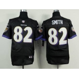 nike nfl jerseys baltimore ravens #82 smith black[new Elite]