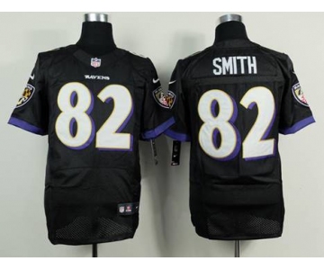 nike nfl jerseys baltimore ravens #82 smith black[new Elite]