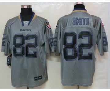 nike nfl jerseys baltimore ravens #82 smith grey[Elite lights out]