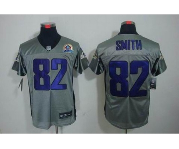 nike nfl jerseys baltimore ravens #82 smith grey[Elite shadow 50th Patch]