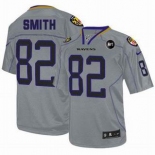 nike nfl jerseys baltimore ravens #82 smith grey[elite Lights Out Art Patch]