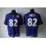 nike nfl jerseys baltimore ravens #82 smith purple[Elite 50th Patch]