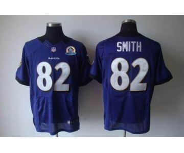 nike nfl jerseys baltimore ravens #82 smith purple[Elite 50th Patch]