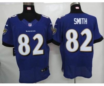 nike nfl jerseys baltimore ravens #82 smith purple[Elite]