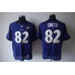 nike nfl jerseys baltimore ravens #82 smith purple[elite Art Patch]