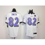 nike nfl jerseys baltimore ravens #82 smith white[elite Art Patch]