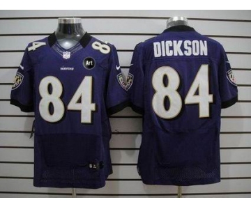 nike nfl jerseys baltimore ravens #84 dickson purple[Elite Art Patch]