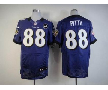 nike nfl jerseys baltimore ravens #88 pitta purple[Elite Art Patch]