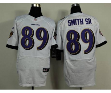 nike nfl jerseys baltimore ravens #89 smithsr white[new Elite]