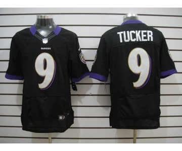 nike nfl jerseys baltimore ravens #9 tucker black[Elite]