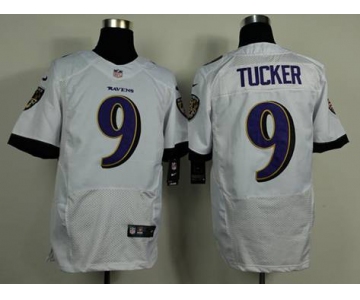 nike nfl jerseys baltimore ravens #9 tucker white[new Elite]