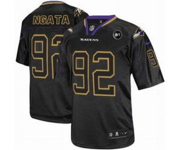 nike nfl jerseys baltimore ravens #92 ngata black[elite Lights Out Art Patch]