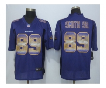 2015 new nike baltimore ravens #89 smith sr purple strobe jerseys[limited]