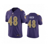 Baltimore Ravens #48 Patrick Queen Purple Color Rush Limited Jersey