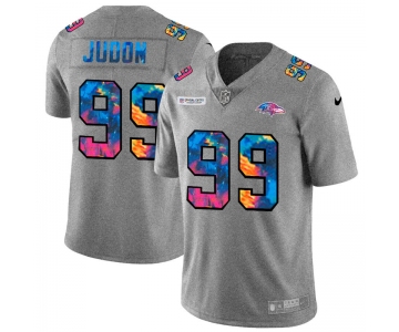 Baltimore Ravens #99 Matthew Judon Men's Nike Multi-Color 2020 NFL Crucial Catch NFL Jersey Greyheather