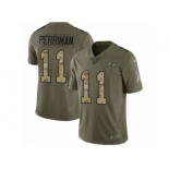 Men Nike Baltimore Ravens #11 Breshad Perriman Limited Olive Camo Salute to Service NFL Jersey