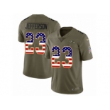 Men Nike Baltimore Ravens #23 Tony Jefferson Limited Olive USA Flag Salute to Service NFL Jersey