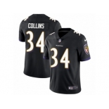 Men Nike Baltimore Ravens #34 Alex Collins Black Alternate Vapor Untouchable Limited Player NFL Jersey