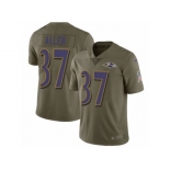 Men Nike Baltimore Ravens #37 Javorius Allen Limited Olive 2017 Salute to Service NFL Jersey