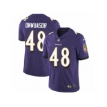 Men Nike Baltimore Ravens #48 Patrick Onwuasor Purple Team Color Vapor Untouchable Limited Player NFL Jersey