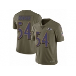 Men Nike Baltimore Ravens #54 Tyus Bowser Limited Olive 2017 Salute to Service NFL Jersey