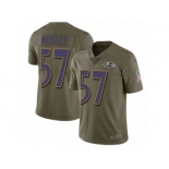 Men Nike Baltimore Ravens #57 C.J. Mosley Limited Olive 2017 Salute to Service NFL Jersey