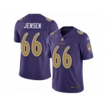 Men Nike Baltimore Ravens #66 Ryan Jensen Limited Purple Rush Vapor Untouchable NFL Jersey