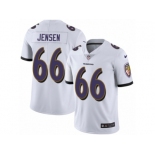 Men Nike Baltimore Ravens #66 Ryan Jensen White Vapor Untouchable Limited Player NFL Jersey