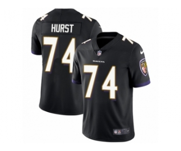 Men Nike Baltimore Ravens #74 James Hurst Black Alternate Vapor Untouchable Limited Player NFL Jersey