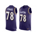 Men Nike Baltimore Ravens #78 Austin Howard Limited Purple Player Name & Number Tank Top NFL Jersey